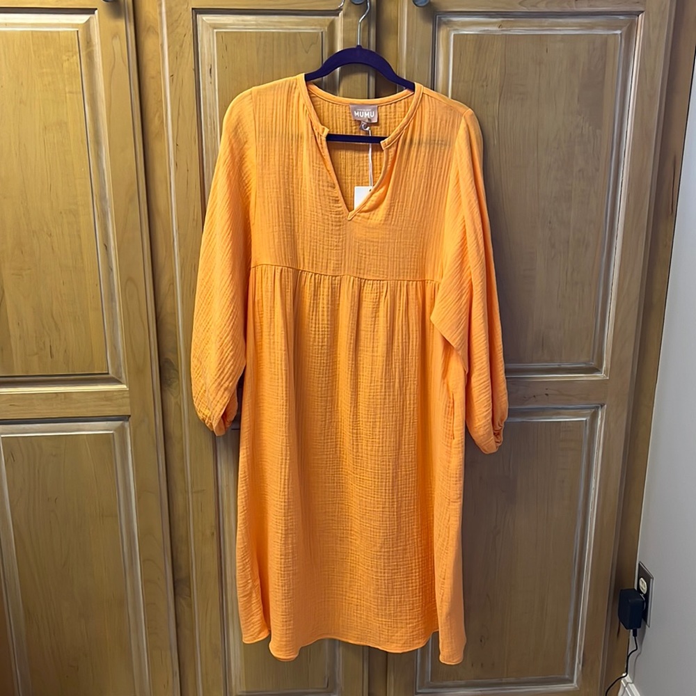 Show Me Your Mumu Orange gauge dress